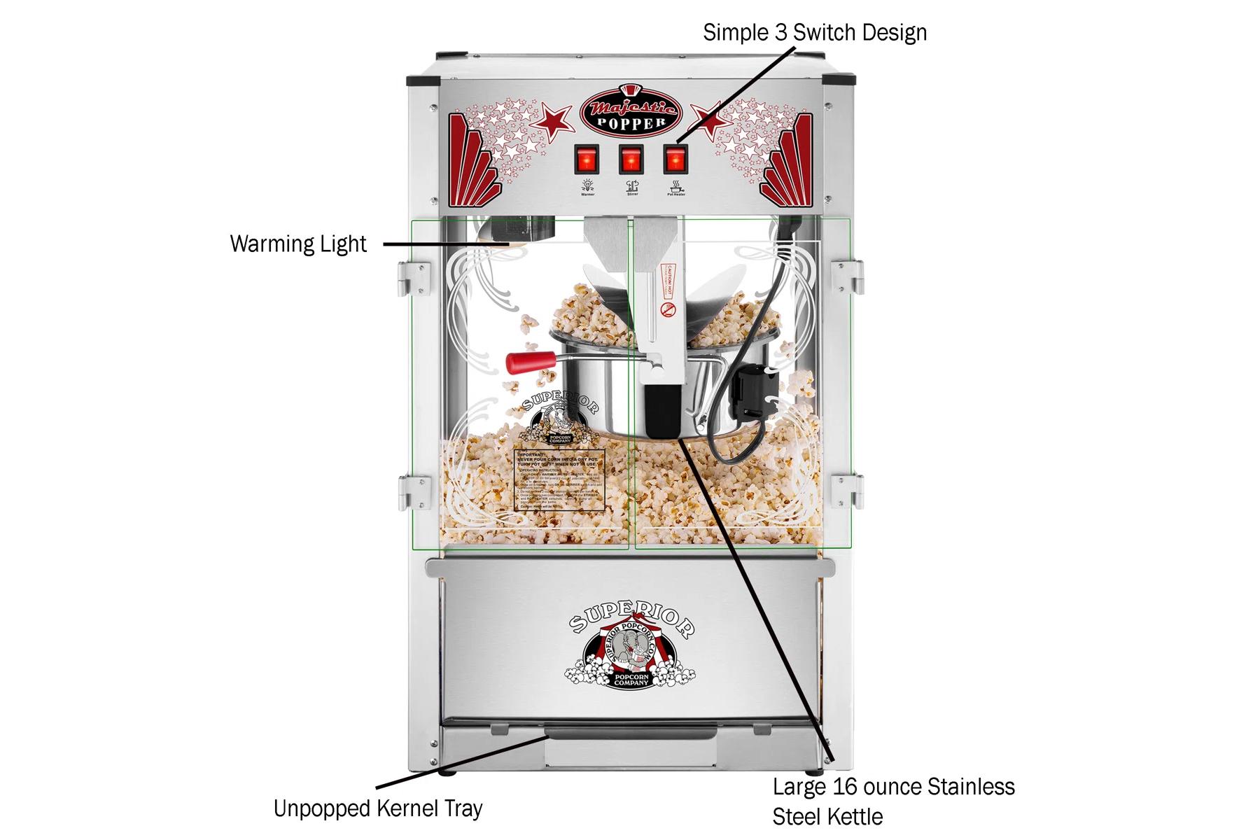 16 oz Popcorn Machine Party Games rentals Winnipeg Manitoba and Kenora Ontario