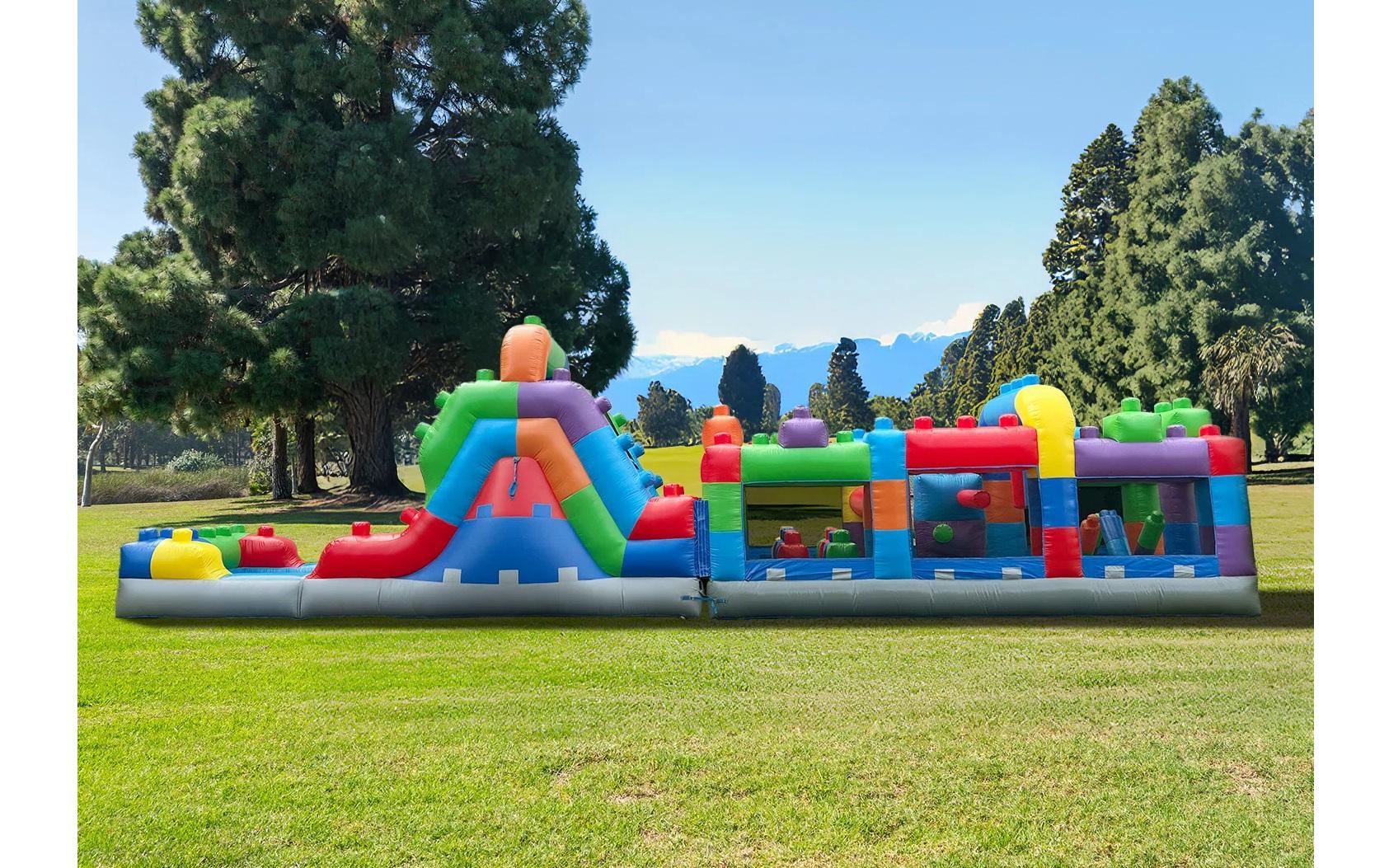 Mega Blocks Combo Bouncy House With Slide / Waterslide foam party rentals rentals Ottawa Ontario