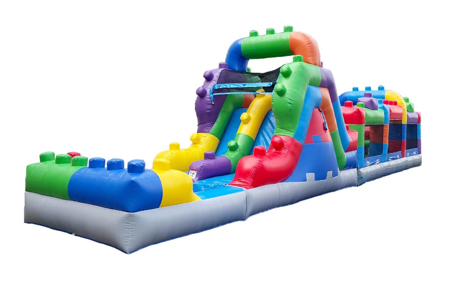 42' Mega Blocks Obstacle Course Bouncy Castle party rentals Ottawa Ontario and Gatineau Quebec