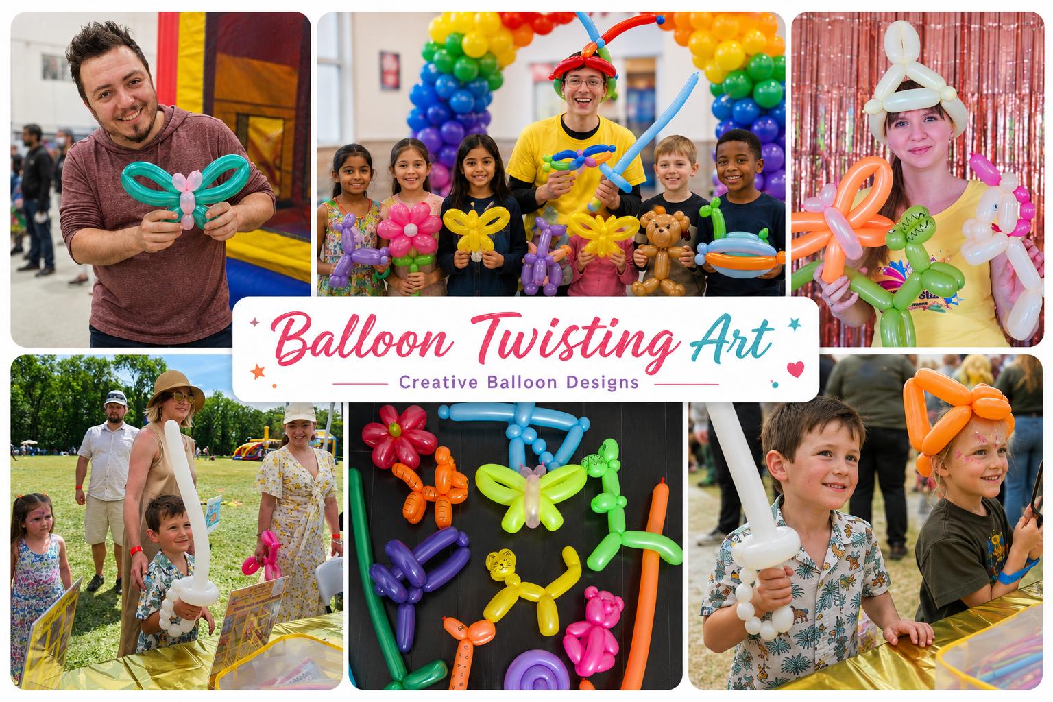 Kids balloon twisting in Ottawa Ontario for birthday parties daycare events and family entertainment