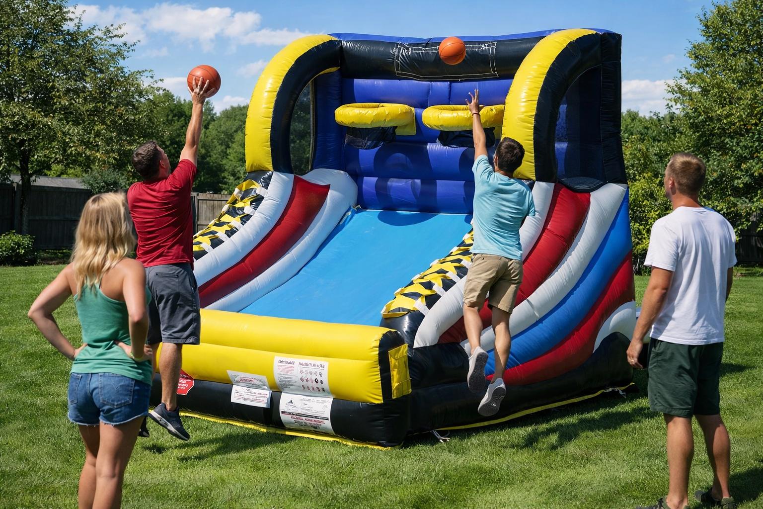 Basketball inflatable game rental in Ottawa Ontario and Gatineau Quebec for parties, schools, and events