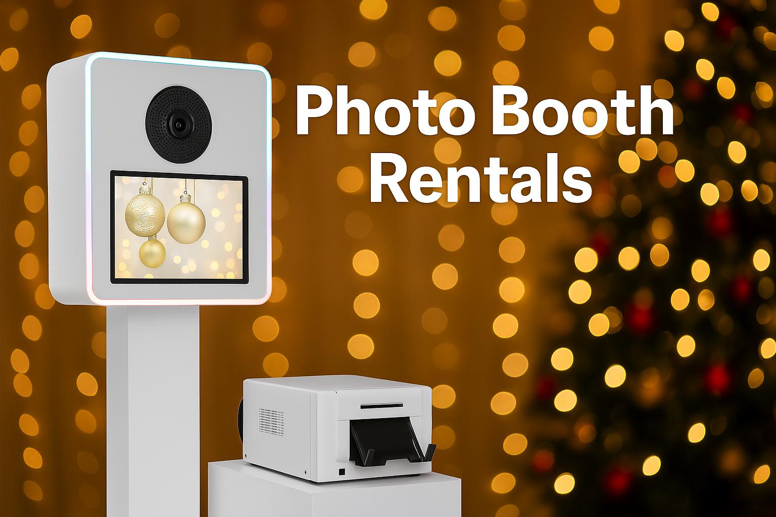 Guests enjoying DSLR photo booth rental with props in Ottawa Ontario