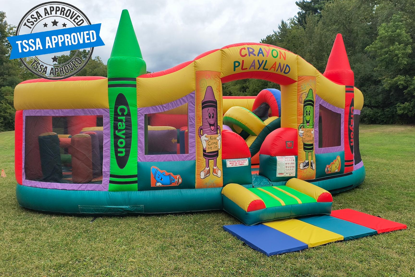 Deluxe Crayon Play Centre TSSA approved toddler bouncer rental for public events in Ottawa Ontario