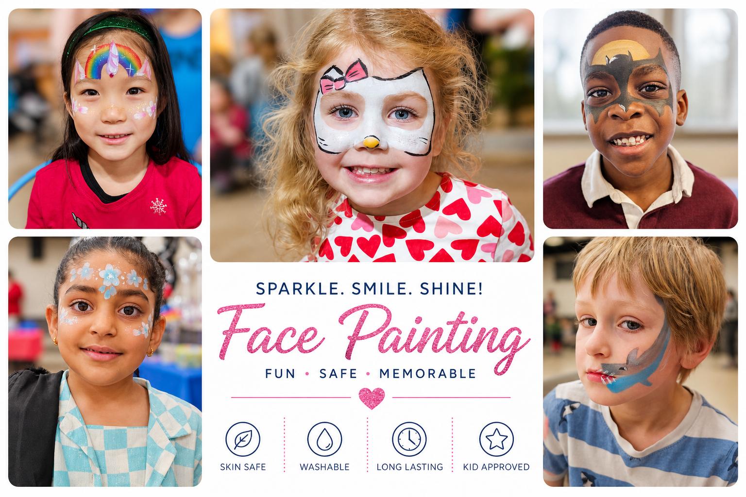 Face painting service in Ottawa Ontario for birthday parties schools festivals and kids entertainment