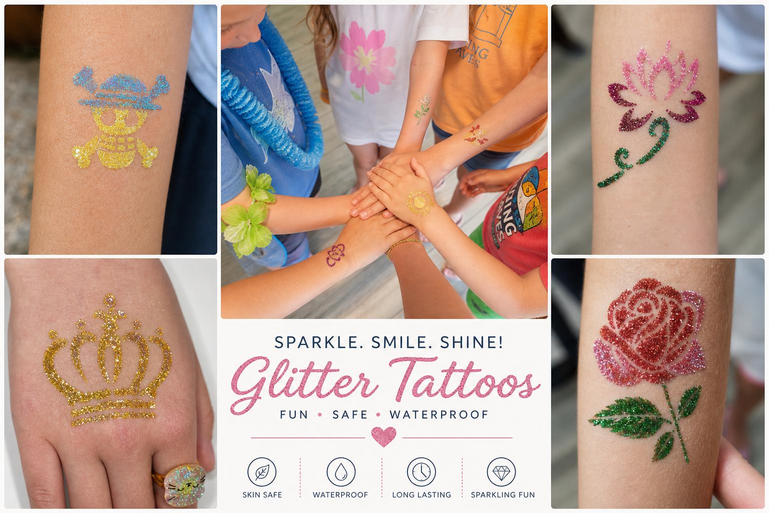 Glitter tattoo artist service in Ottawa for birthday parties and school events