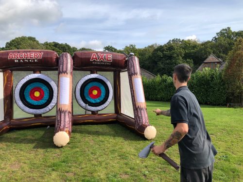 Inflatable Axe Throwing double lane Party Game party rentals Ottawa Ontario and Gatineau Quebec