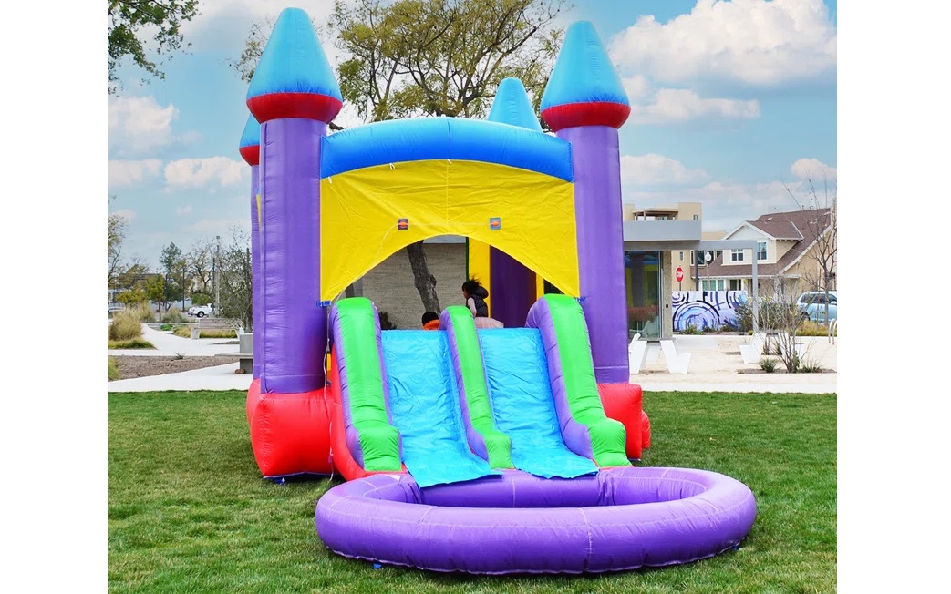JellyBean Combo Bouncer with Waterslide foam party rentals Ottawa Ontario and Gatineau Quebec