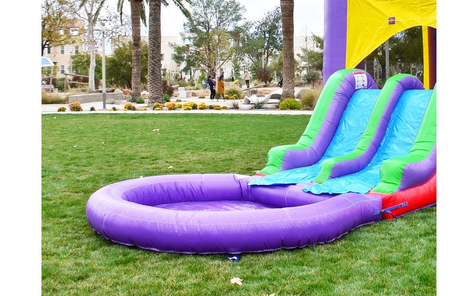 JellyBean Combo Bouncer with Waterslide foam party rentals Ottawa Ontario and Gatineau Quebec