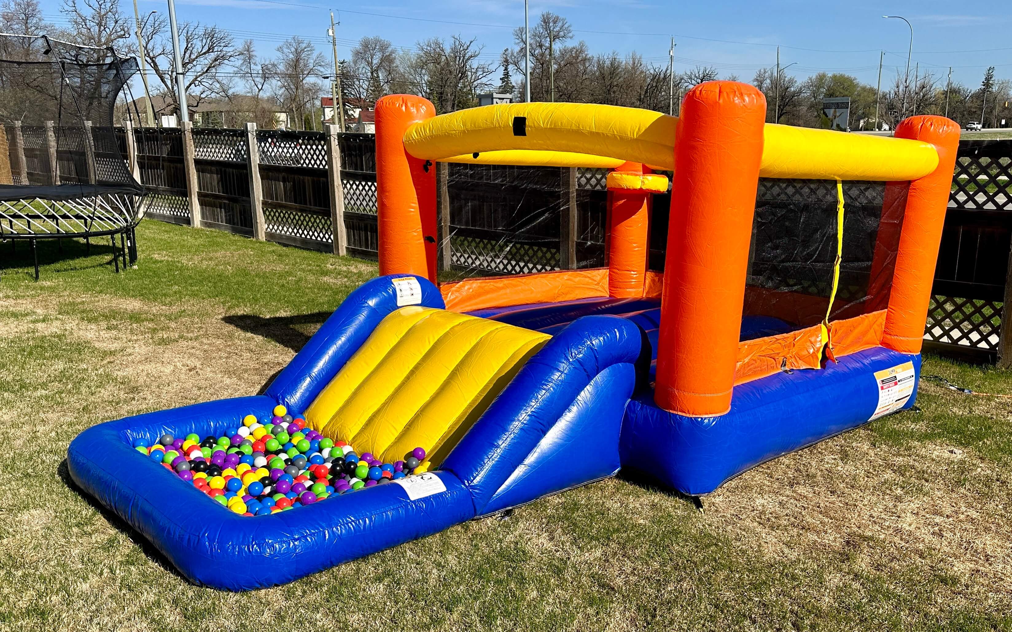 Orange Splash Bouncer with Slide party rentals Ottawa Ontario and Gatineau Quebec