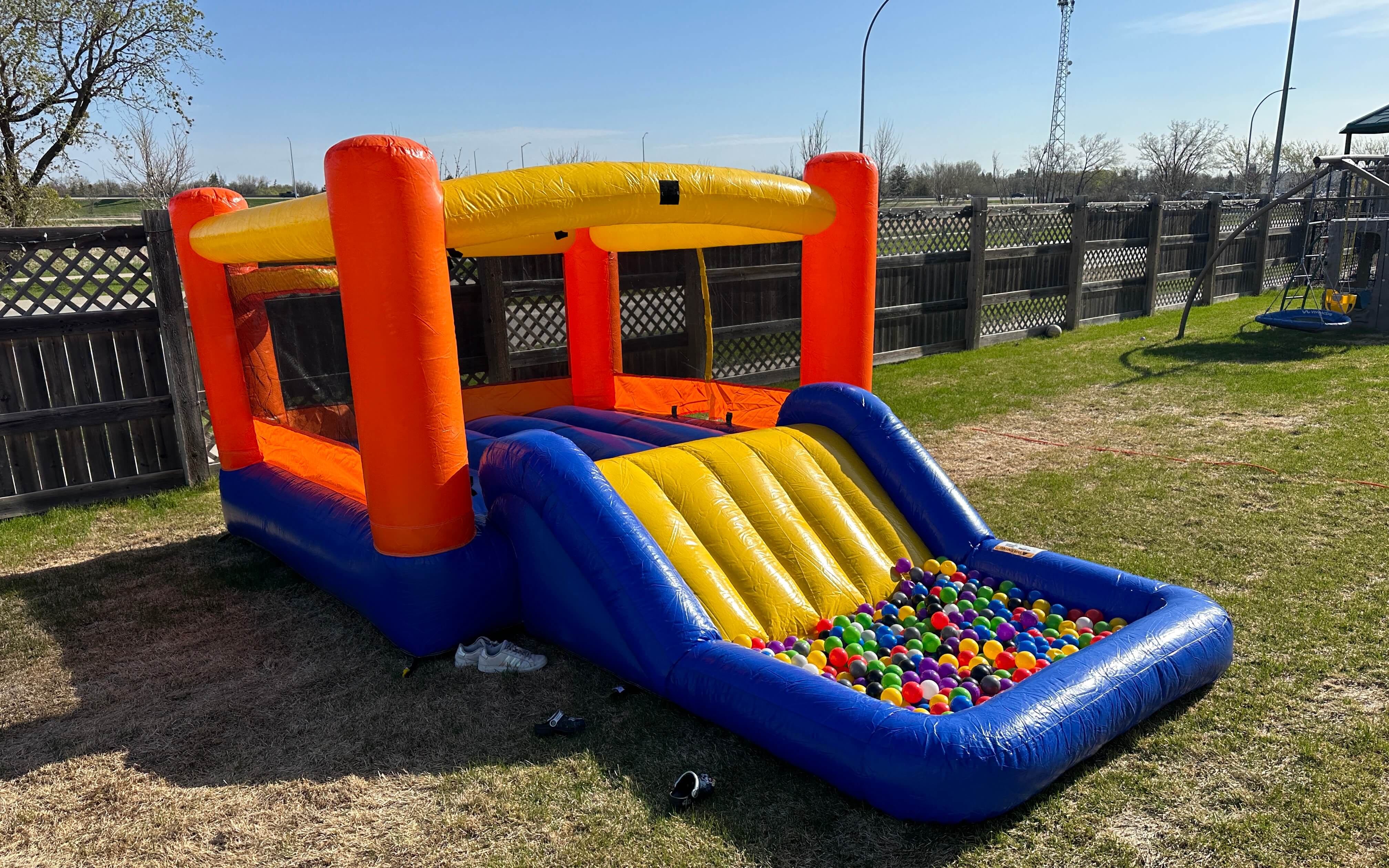 Orange Splash Bouncer with Slide party rentals Ottawa Ontario and Gatineau Quebec