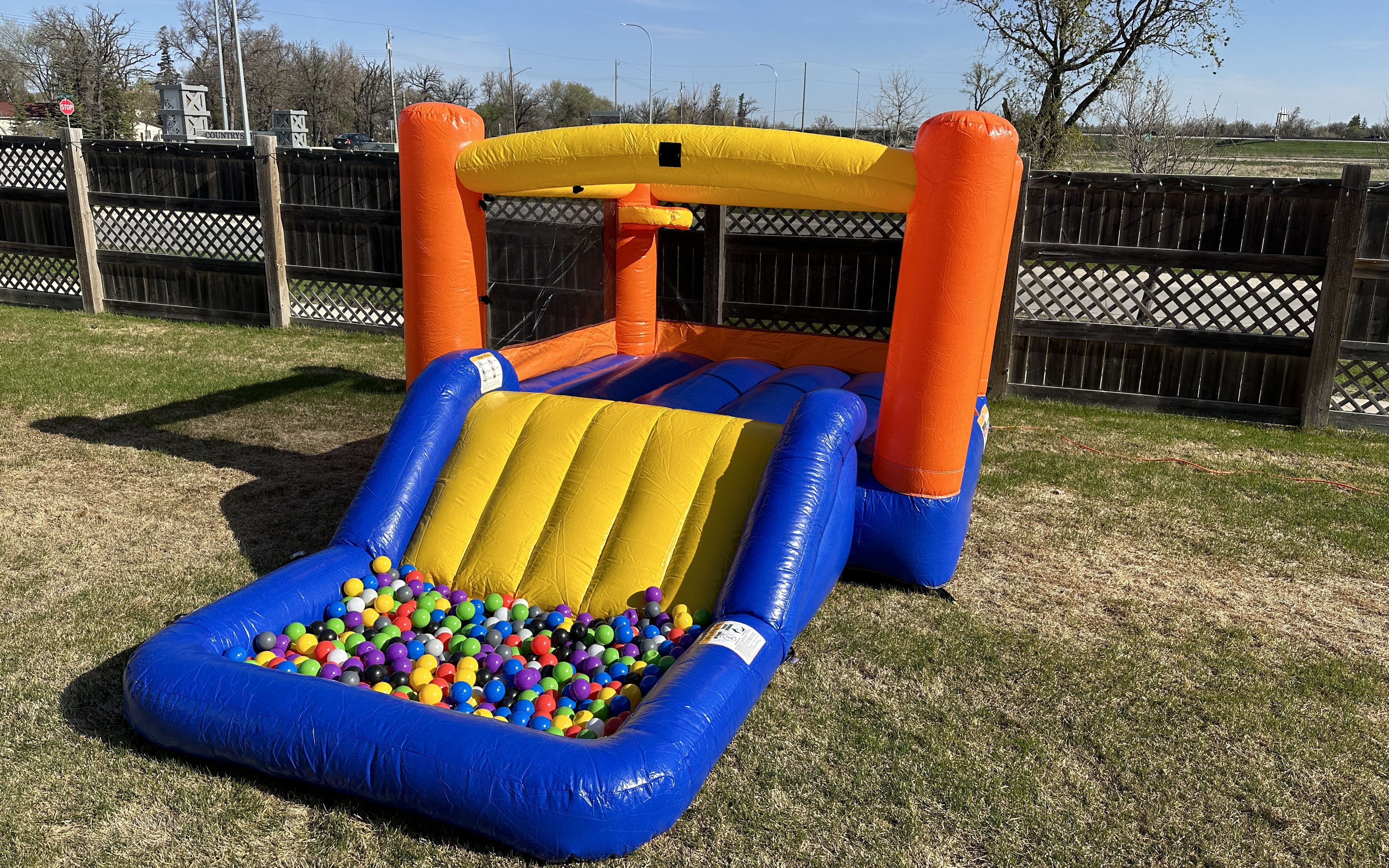 Orange Splash Bouncer with Slide party rentals Ottawa Ontario and Gatineau Quebec