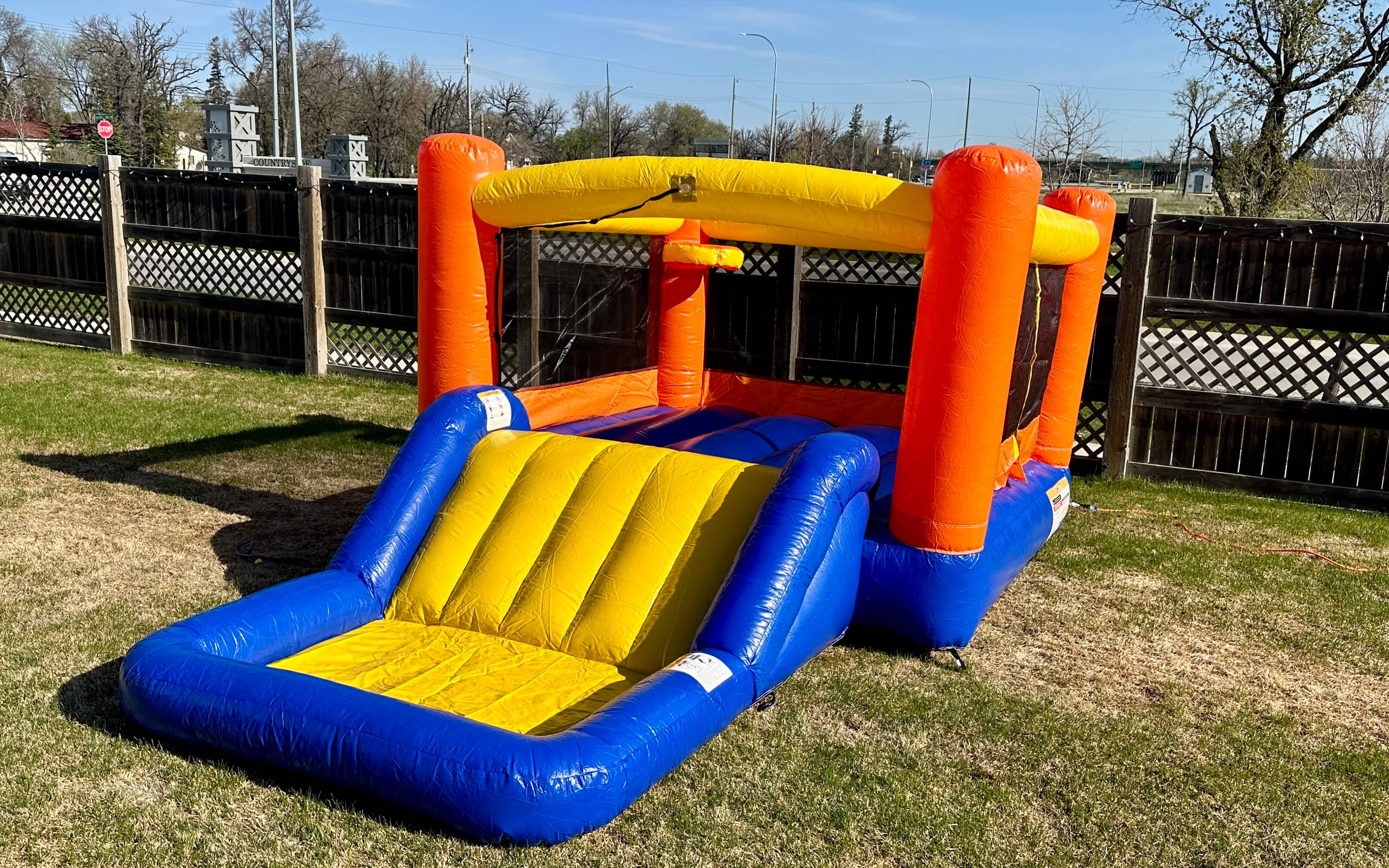 Orange Splash Bouncer with Slide party rentals Ottawa Ontario and Gatineau Quebec