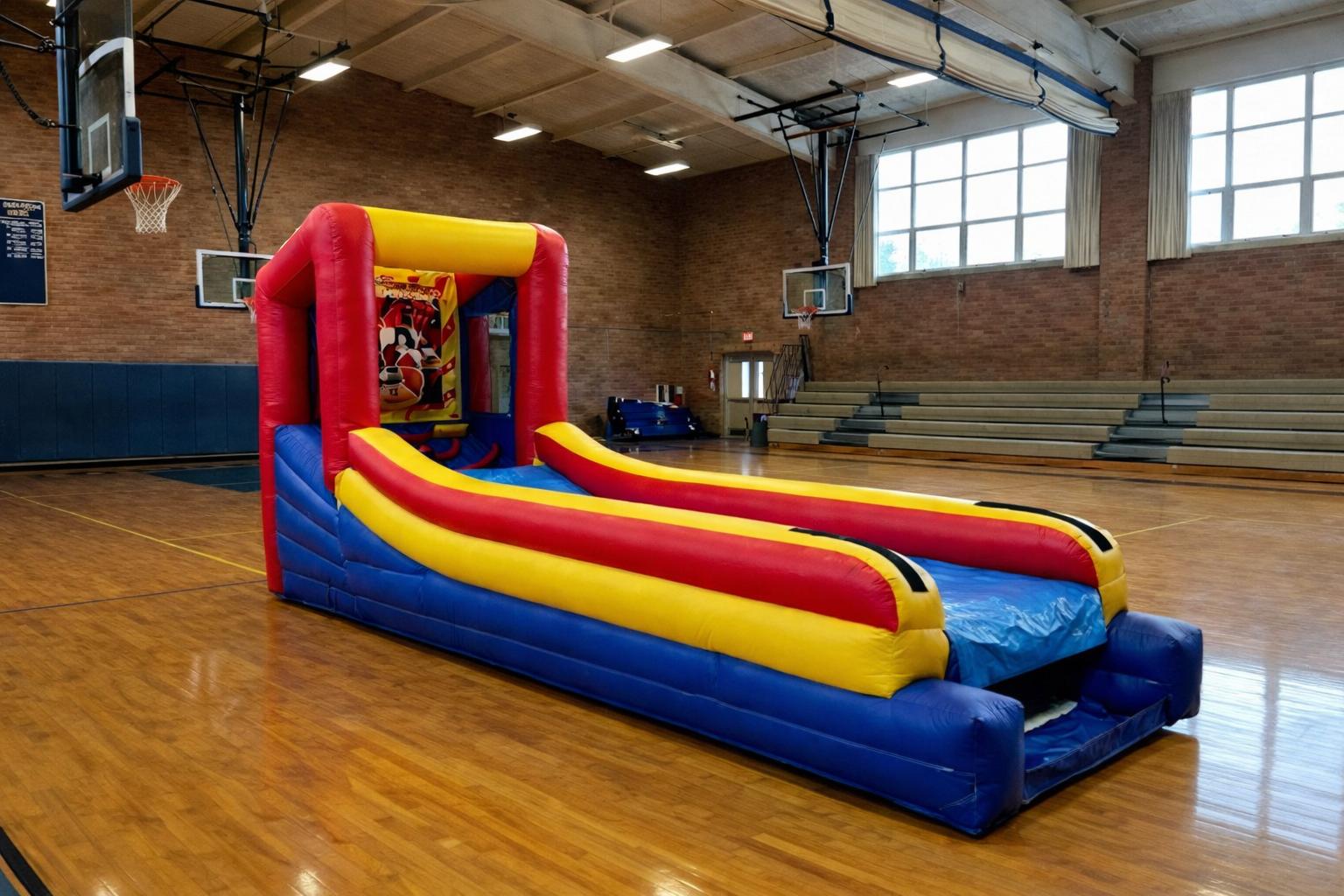 Roll-and-Score inflatable game rental in Ottawa Ontario and Gatineau Quebec, arcade skee ball style carnival game