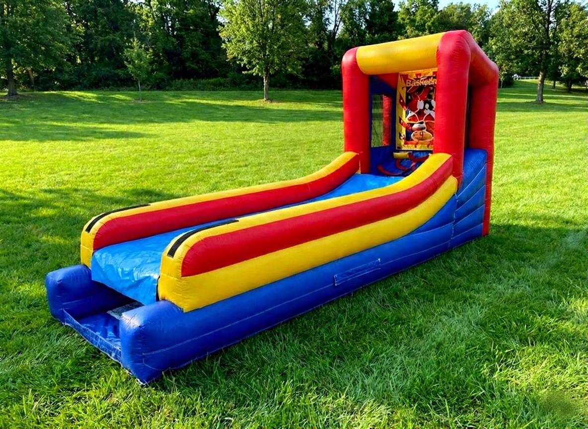 Roll-and-Score inflatable carnival game rental for school fun fairs, corporate events, and festivals in Ottawa and Gatineau